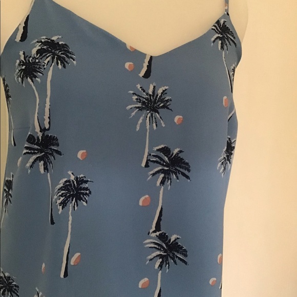 BLUE TROPICAL A-LINE MAXI DRESS- SIZE XSM - Picture 3 of 6